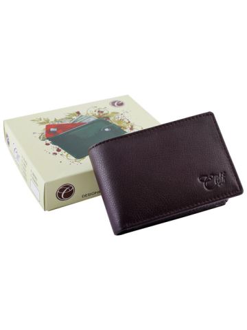 Cliff Collection Leather Wallet Dark Brown Best For You 133B