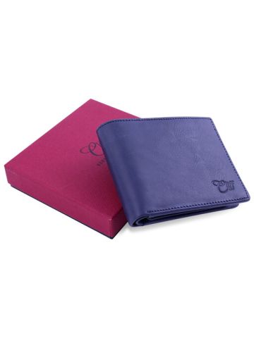 Cliff Leather Wallet PKT ZIP Light Blue 115LB