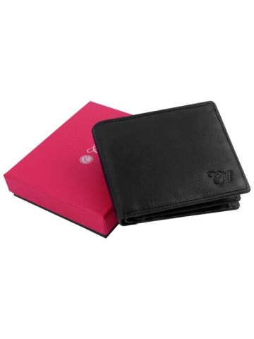 Cliff Collection Leather Wallet Black A709C