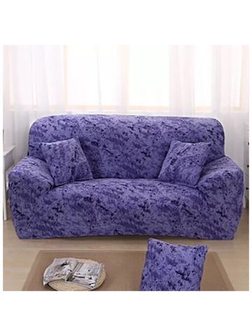 Deal For Less -  Home Decor Two Seater Sofa Cover, Purple Marble Design