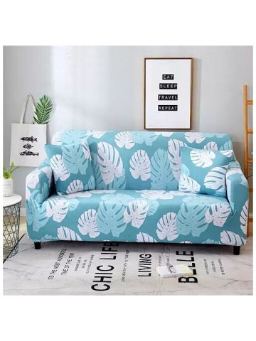 Three Seater Sofa Cover, Big Leaves Design