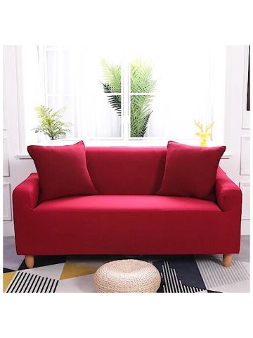 Deal For Less -  Home Decor  One Seater Sofa Cover, Red Color