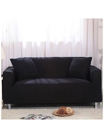 Deal For Less -  Home Decor Three Seater Sofa Cover, Black Color