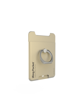 Iring Phone Wallet Card Holder for Smartphones and Tablets Gold