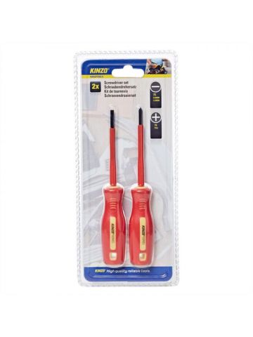 Kinzo High Quality Insulated Screwdriver Set 2 Pcs