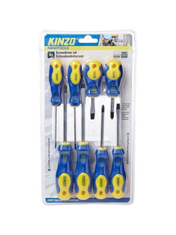 Kinzo Set Of 8, High Quality  Ergonomic Design Screwdrivers