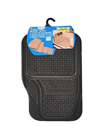Vitaly 4 Piece Set Taiwan Sentry Car Floor Mats - Black