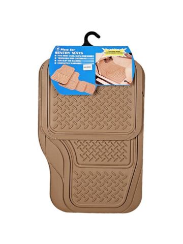 LP 4 Piece Set Taiwan Sentry Car Floor Mats - Beige
