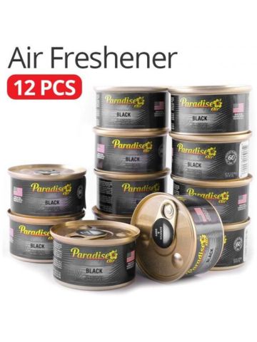 Paradise Air Organic Car Home Air Freshener Black Ice Usa 12 Pack