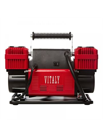 Vitaly Max Force Ultra Extreme 4X4 Tire  Portable Air Compressor Red With Carry Bag