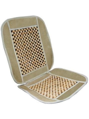 LP Wooden Bead Car Seat Cushion Beige