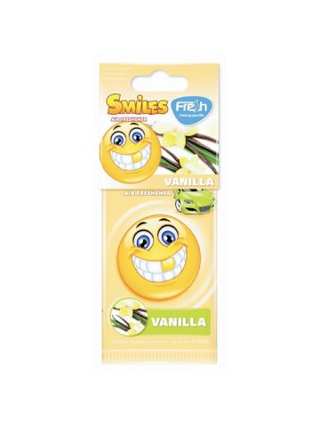 Fresh Way Smiles Car Air Freshener Vanilla