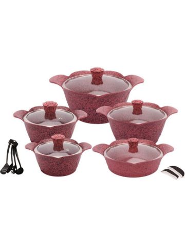 Dessini 17Pcs Cookware Set 4004 Red
