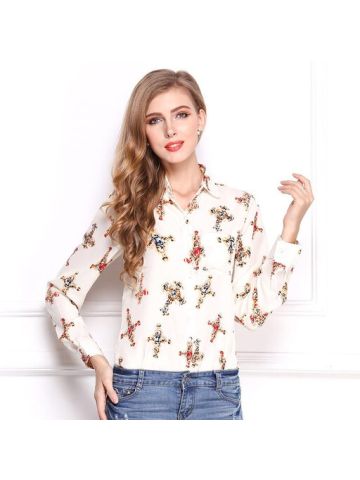 Y&D Women's Casual Shirt Plus Size Long Sleeve