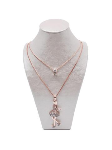 Y&D Women's Fashion Necklace Crystal Rhinestone Inlay Baby Doll Shape