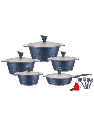 Dessini 17 PCS Granite Saving Energy Aluminium Cookware set 6000