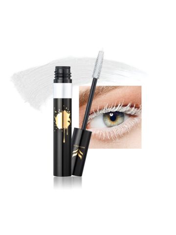 Huamianli Colorful Shinning Mascara High-Grade Aluminum Bottle Waterproof & Sweat Proof Eyelash Extension, Pure White JX-0002 A60K