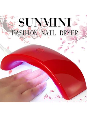 USB LED Lamp Nail Gel Dryer Phone Shape Curing Nail Art Tool-Red