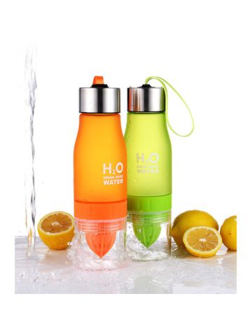 Portable Fruit Infuser 700ML Water Bottle With Wrist Handle - H20 Drink More Water - Orange/Blue/Green/Yellow JX-0066~0069 A11K