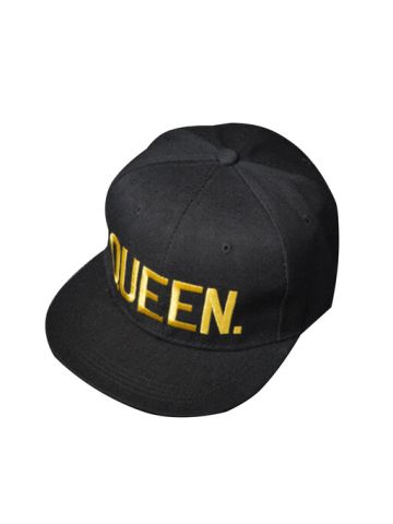 Embroidered Gold Letter QUEEN Baseball Cap Flat Base JX-0083 A60C