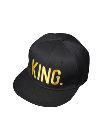Embroidered Gold Letter King Flat Base Baseball Cap For Unisex JX-0085 A60C