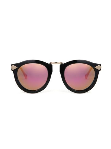 Women's Box Sunglasses Arrow Polarized True Color Film Thin Face Lens Color: Black