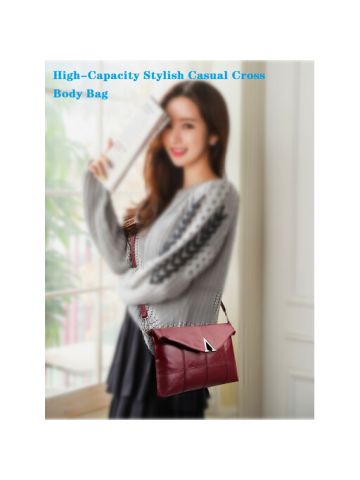 High-Capacity Stylish Casual Cross Body Bag, Maroon JX-0178 A71K