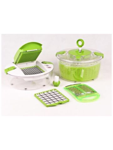 Dessini Plastic Salad Spinner & Cutter