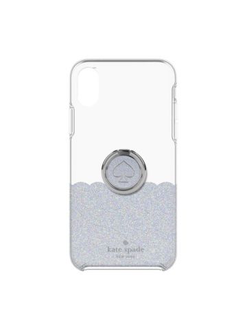 Kate Spade 2 In 1 Gift Set, Ring Stand + Protective Hardshell Case Scallop For IPhone XS/X