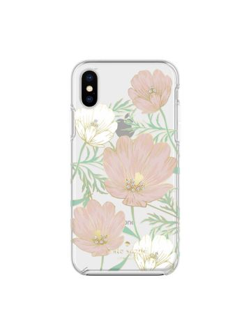 Kate Spade Protective Hardshell Case Large Blossom Multi Gold Foil With Gems For IPhone XS/X