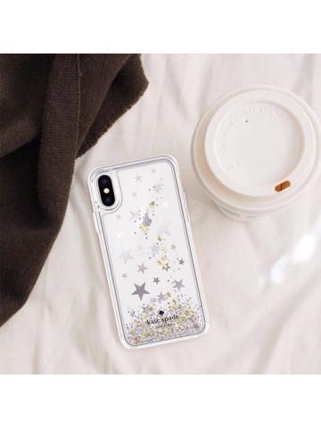 Kate Spade New York Glitter Stars Silver/ Gold Foil Confetti For IPhone XS/X