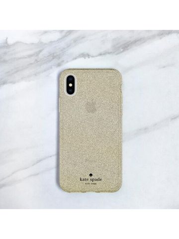 Kate Spade New York Flexible Glitter Case For I Phone X Gold