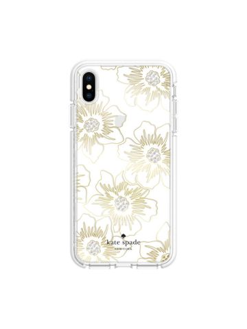 Kate Spade New York Reverse Hollyhock Floral Clear,Cream With Stones For  IPhone XS Max