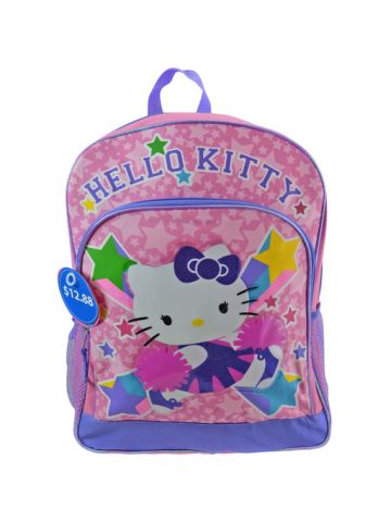 Hello Kitty 16 Pink Star Cheerleader Backpack