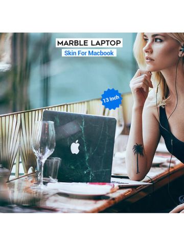 Happy Plugs Marble Laptop Skin for Macbook Air 13 Inch - Jade Green Marble