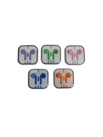 Leeno Set Of 5 Earbud Earphones For Apple IPhone/iPad/iPod Multicolour