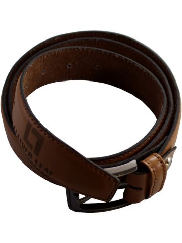 Genuine Plane Cow Leather Belt-Brown