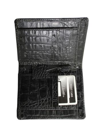 Crocodile Textured Genuine Leather Men's Wallet