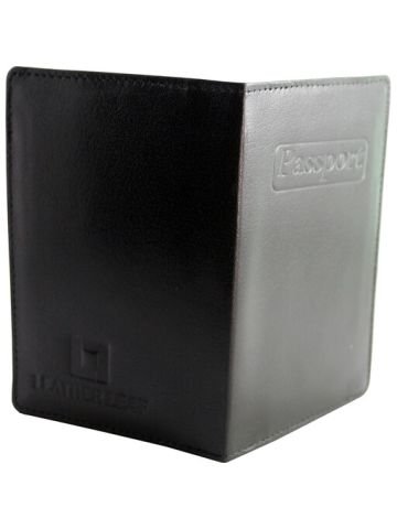Genuine Leather Passport Hodler/Cover Black