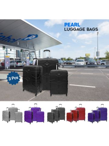 Pearl 360 Degrees 4 Rotative Wheel 3 Pcs Trolley Set, Size 20, 24 & 28 Inches, 1777