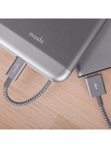 Moshi Integra USB-A Charge Sync Cable with Lightning Connector Titanium Gray