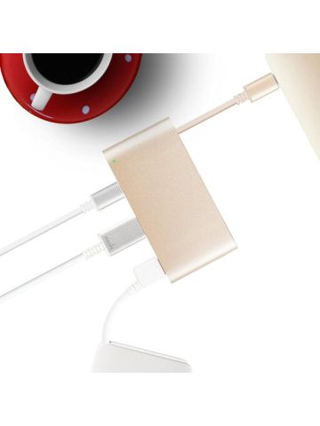 Moshi - USB-C To Multiport Adapter Satin Gold