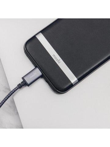 Moshi Integra USB C To USB A Charge Sync Cable Titanium Gray