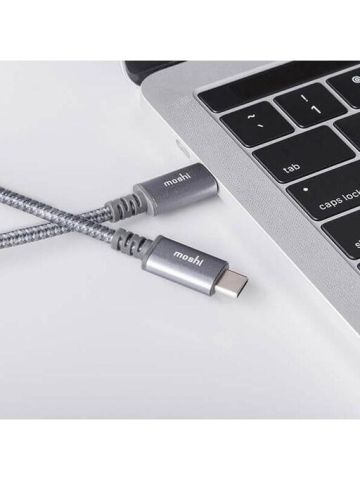 Moshi Integra USB C To USB C Charge Sync Cable ,Titanium Gray