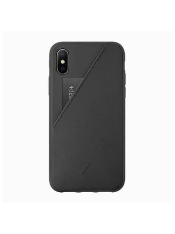 Native Union Clic Card Case - Leather Cover With Card Holder - Compatible With IPhone X/XS (Black)