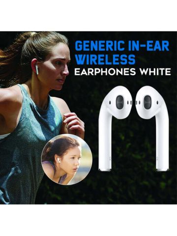 Generic In-Ear Wireless Earphones White