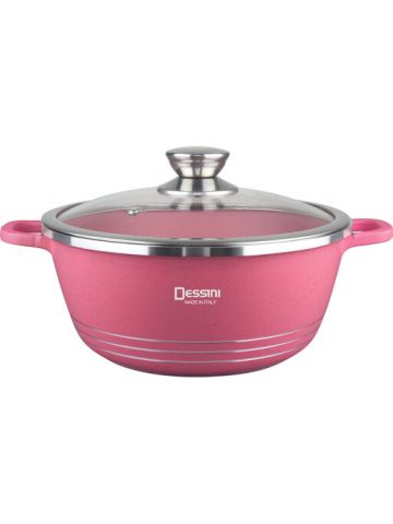 Dessini - Granite Cooking Pot Dark Pink
