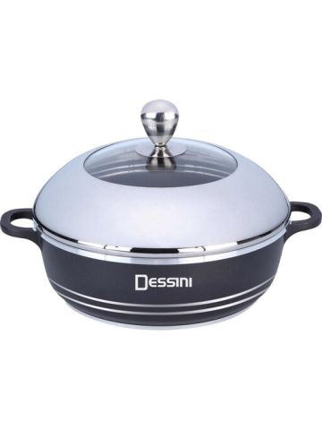 Dessini NonStick Shallow Cooking Pot 36 Cm Black