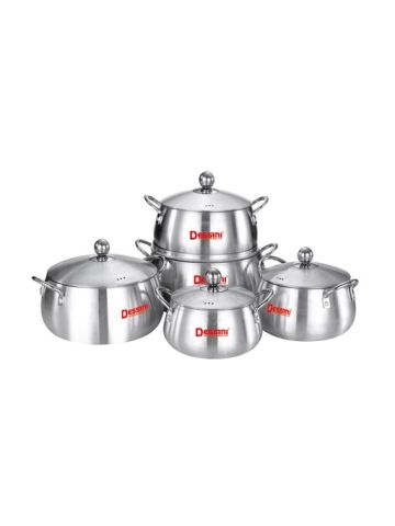 Dessini Cookware Set Aluminum 10 Pcs Black