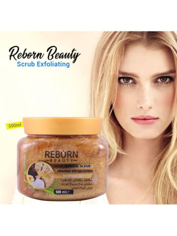 Reborn Beauty Gold Mineral Scrub Exfoliating With Skin Glowing 500ml